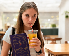 Lilia with the book