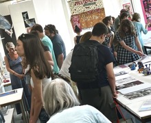 1. people gathered